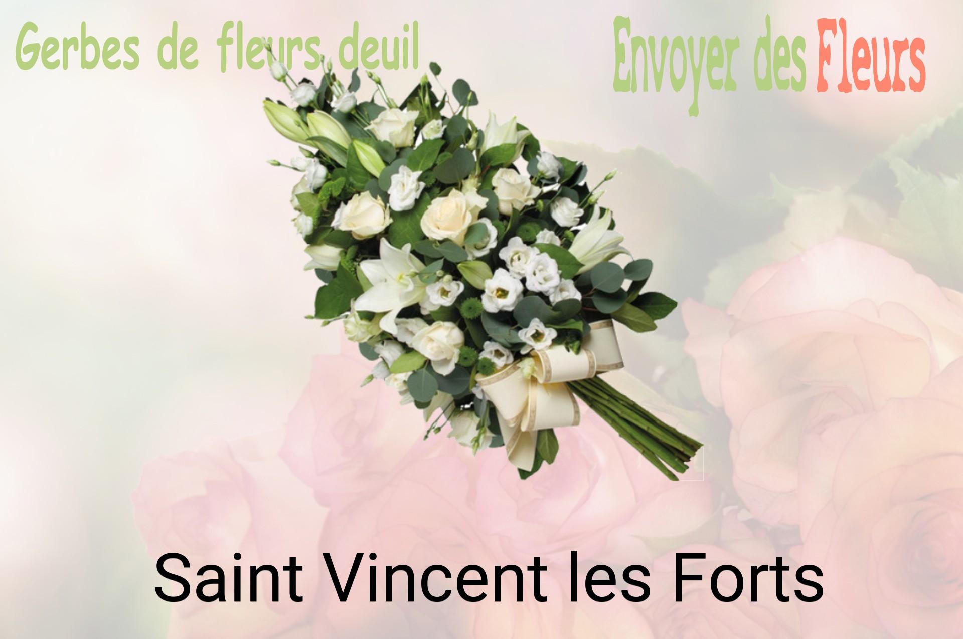 Gerbe de fleurs de deuil livrée à Saint-Vincent-les-Forts